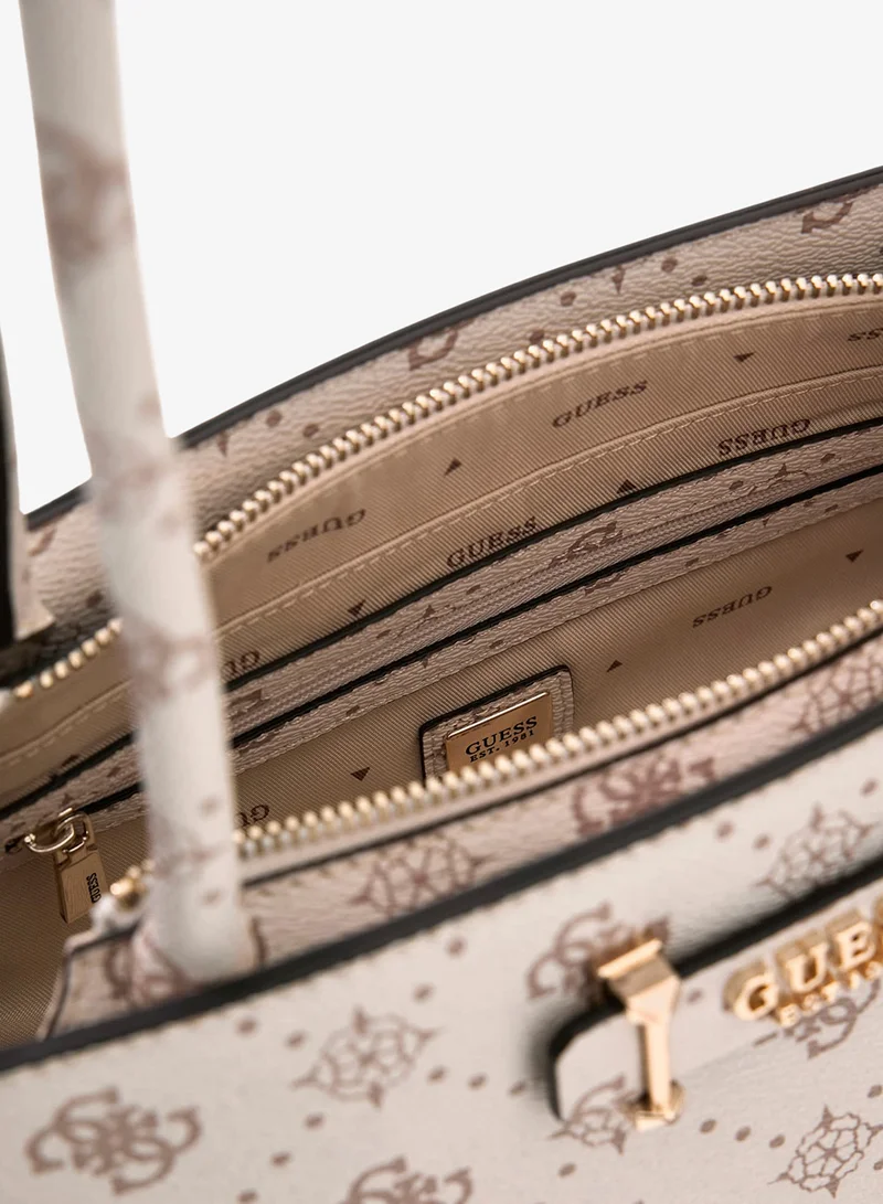 GUESS  Carrie Logo Girlfriend Satchel Bag for Women | Best Price UAE